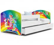 Dětská postel LUKI se šuplíkem BILA 160x80cm vzor MY PONY 41L