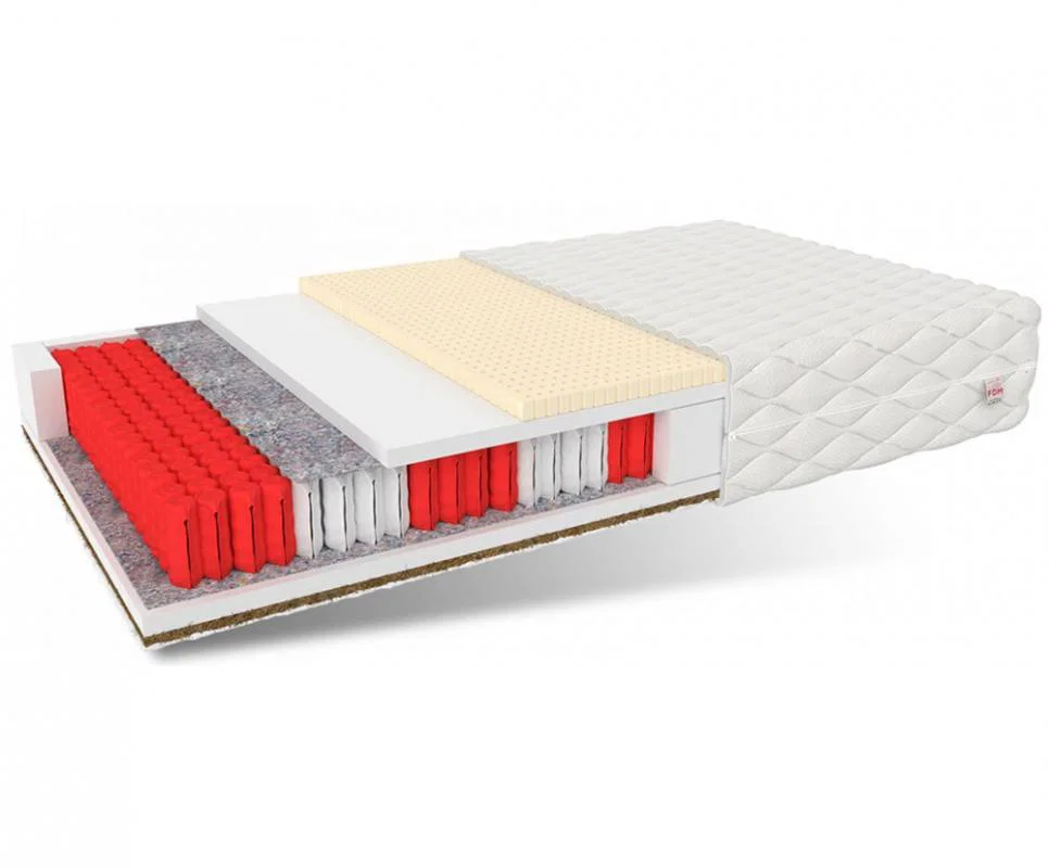 Taštičková matrace FORGIA MAX JERSEY 90x200 cm s latexem a kokosem 25 cm