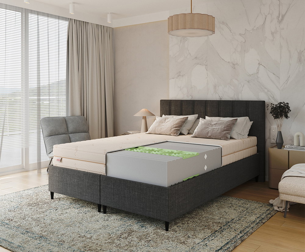 Penový matrac HYBRID BAMBOO 90x200cm s 21cm