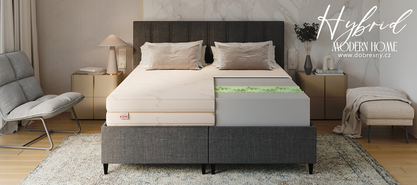 Penový matrac HYBRID BAMBOO 120x200cm s 21cm