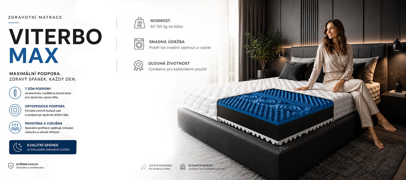 Zdravotný penový matrac VITERBO MAX JERSEY 80x200 cm 18cm