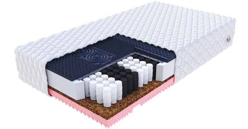 Taštičková matrace GINASO JERSEY 100x200 cm s KOKOSEM 22 cm