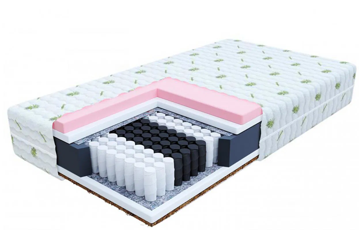 Dětská taštičková matrace VIGO Aloe Vera 70x160 cm s 4 cm paměťovou pěnou a kokosem