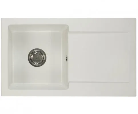 Granitový dřez LEON 2 BÍLÁ 43,7 x 75,2 x 16,1cm