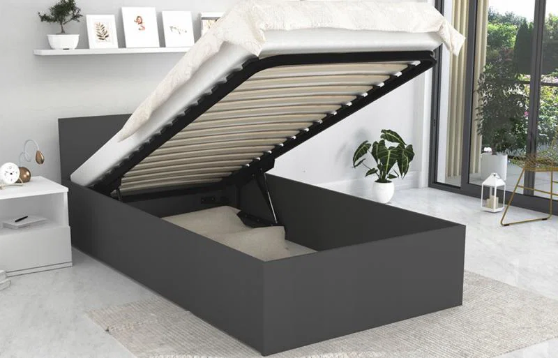 Postel PANAMA 90x200 se zdvižným roštem ŠEDÁ