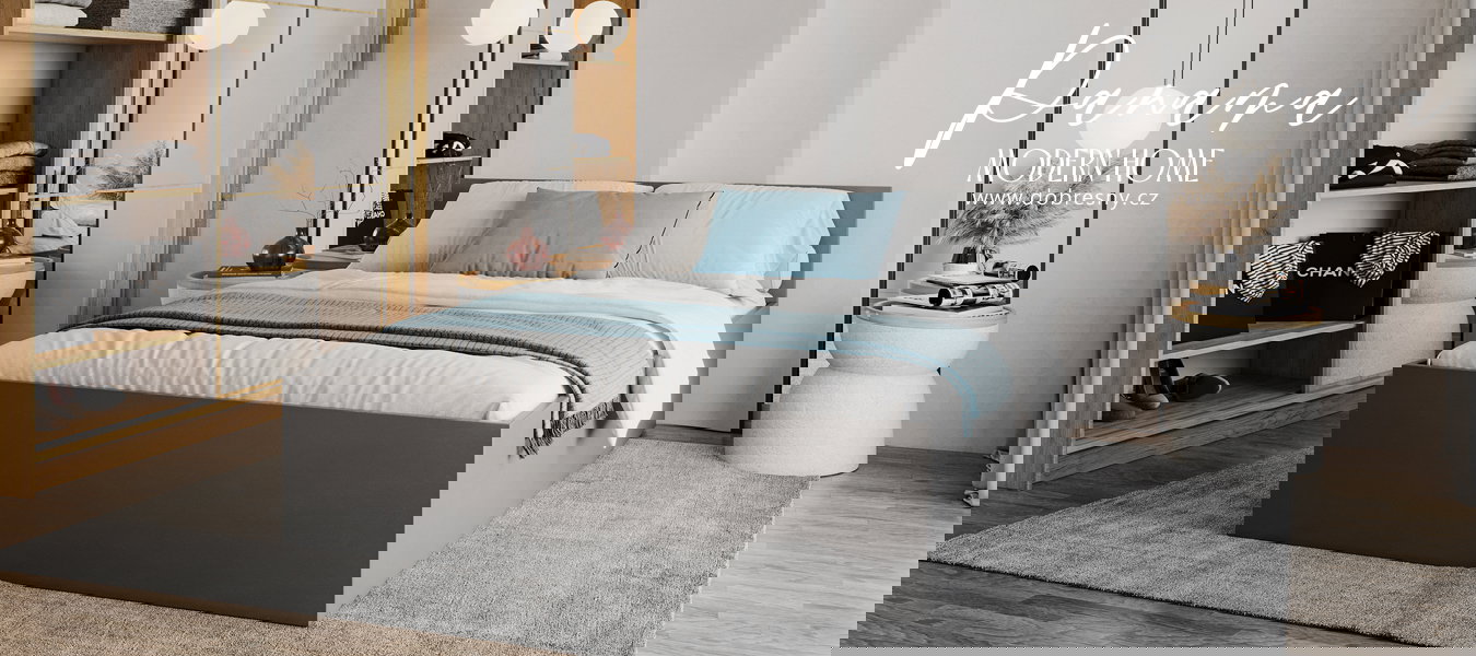 Manželská posteľ PANAMA 140x200 so zdvižným roštom SIVÁ