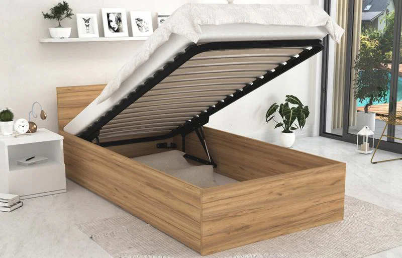 Postel PANAMA 90x200 se zdvižným roštem DUB