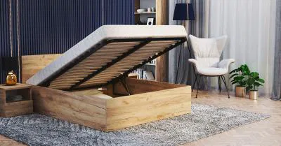 Manželská postel 160x200 PANAMA se zdvižným roštem CRAFT