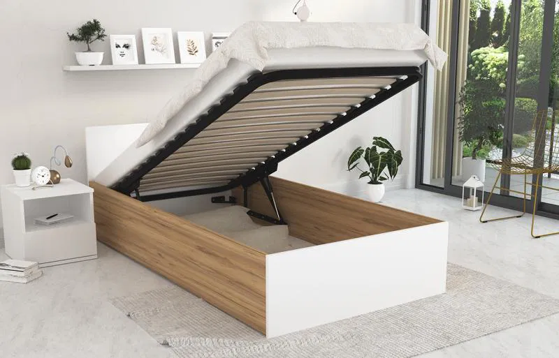 Postel PANAMA 90x200 se zdvižným roštem DUB BÍLÁ