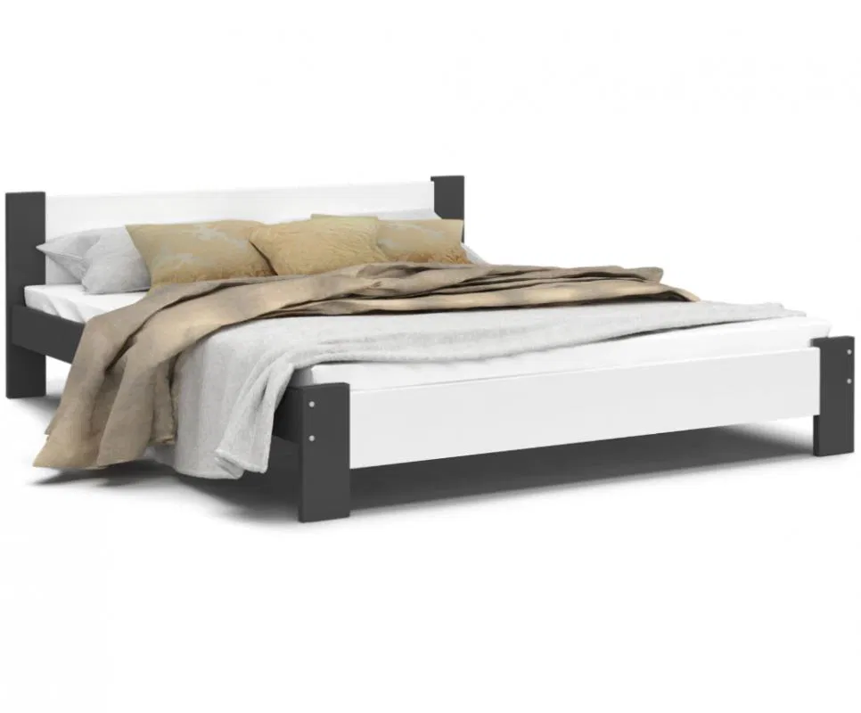 Moderní postel TEXAS 120x200 cm bílá/šedá