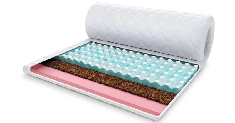 Přistýlka z profilované pěny RavineBlue + kokos + visco 80x200cm 7cm