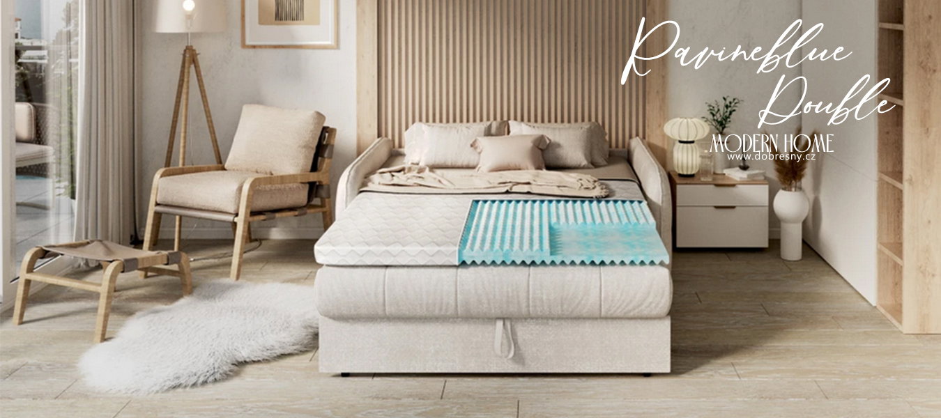 Topper z profilovanej peny Ravine Blue Double 100x200cm 8cm