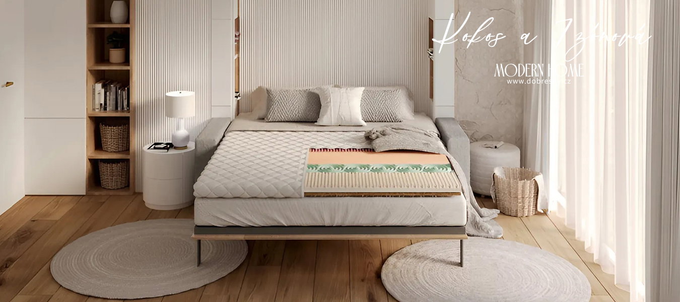 Vrchný matrac z profilovanej 7zónovej peny HR H30 a kokosom 120x200cm 5cm