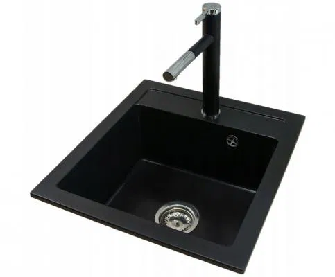 Granitový dřez BIG DON + baterie DELO ČERNÁ 52 x 49 x 21cm