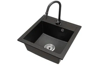 Granitový dřez BIG DON + baterie TARU ČERNÁ ŽULA 52 x 49 x 21cm