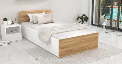 Postel PANAMA KLASIK 90x200 + rošt BÍLÁ-DUB