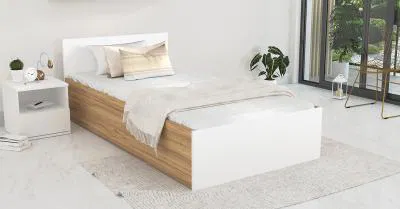 Postel PANAMA KLASIK 90x200 + rošt DUB-BÍLÁ