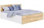 Manželská postel PANAMA KLASIK 160x200 + rošt BÍLÁ-DUB