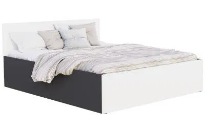 Manželská postel PANAMA KLASIK 180x200 + rošt ŠEDÁ-BÍLÁ