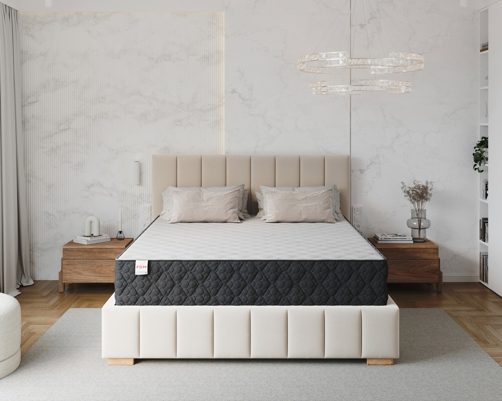 Penový matrac MERIDO 90x200 cm HR pena Silver Care poťah 30 cm