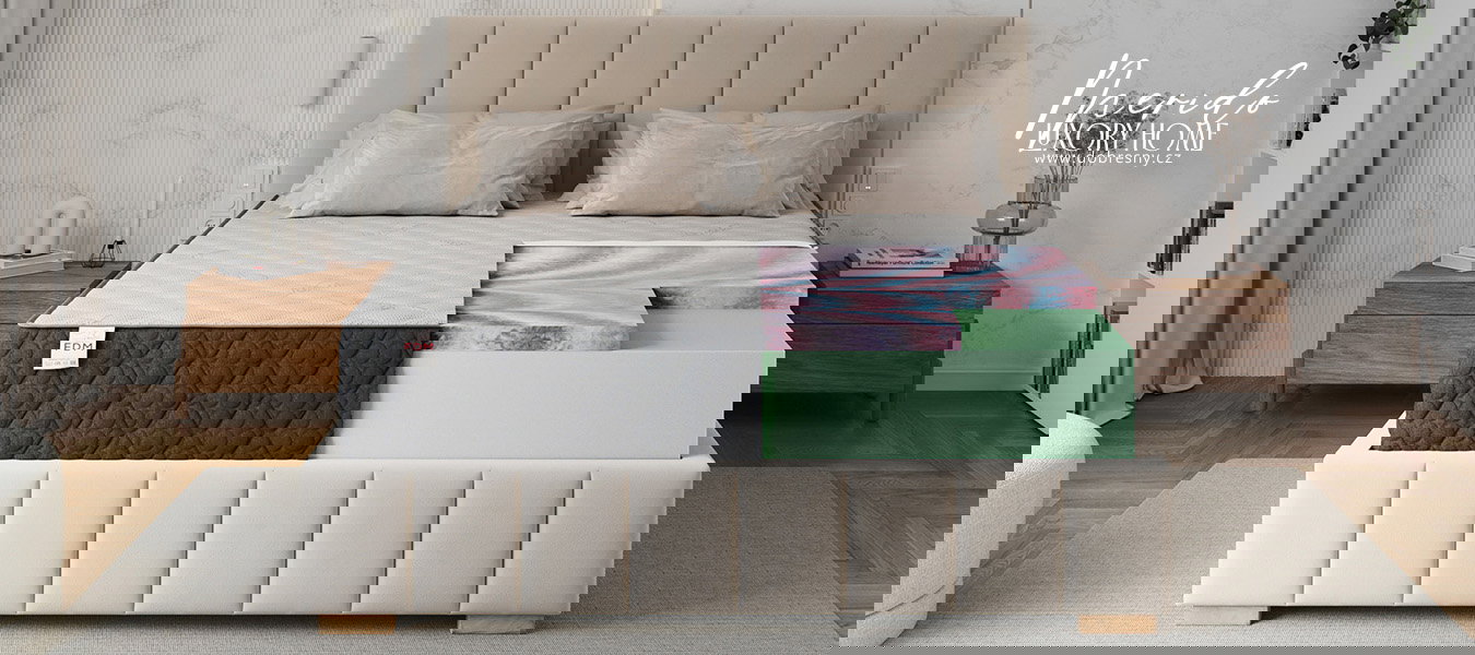 Penový matrac MERIDO 140x200 cm HR pena Silver Care poťah 30 cm