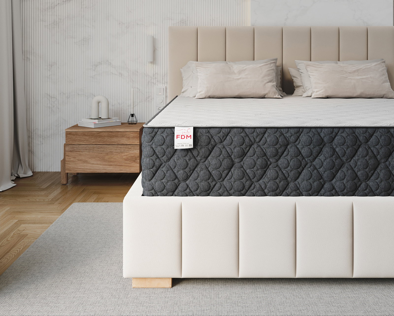 Penový matrac MERIDO 140x200 cm HR pena Silver Care poťah 30 cm