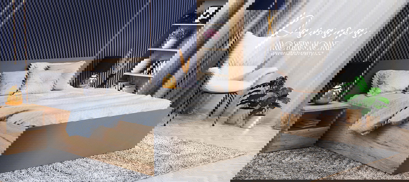 Posteľ PANAMA 120x200 so zdvíhacím dreveným roštom DUB SIVÁ