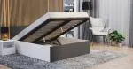 Manželská postel PANAMA 140x200 se zvedacím dřevěným roštem BÍLÁ ŠEDÁ