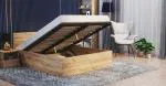 Manželská postel PANAMA 160x200 se zvedacím dřevěným roštem DUB ARTISAN