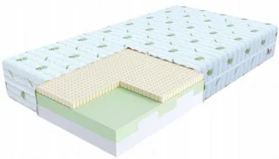 Dětská pěnová matrace BITONTO 70x160 cm s latexem potah Aloe Vera 15cm