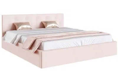 Luxusní postel CRYSTAL růžová 120x200 s kovovým zdvižným roštem
