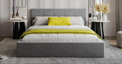 Čalouněná postel 120x200 cm VEGAS PARIS ŠEDÁ