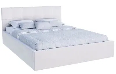 Postel s úložným prostorem 90x200 cm VEGAS VELUR BÍLÁ