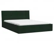 Postel s úložným prostorem 90x200 cm VEGAS VELUR TMAVĚ ZELENÁ