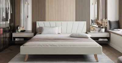 Čalouněná postel 120x200 cm HEAVEN TRINITY BÍLÁ