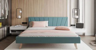 Čalouněná postel 140x200 cm HEAVEN TRINITY TYRKYSOVÁ