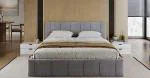 Čalouněná postel 140x200 cm EMMA Šedá s roštem