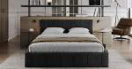 Čalouněná postel 180x200 cm EMMA Černá s roštem