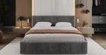 Čalouněná postel 180x200 cm EMMA Grafit s roštem