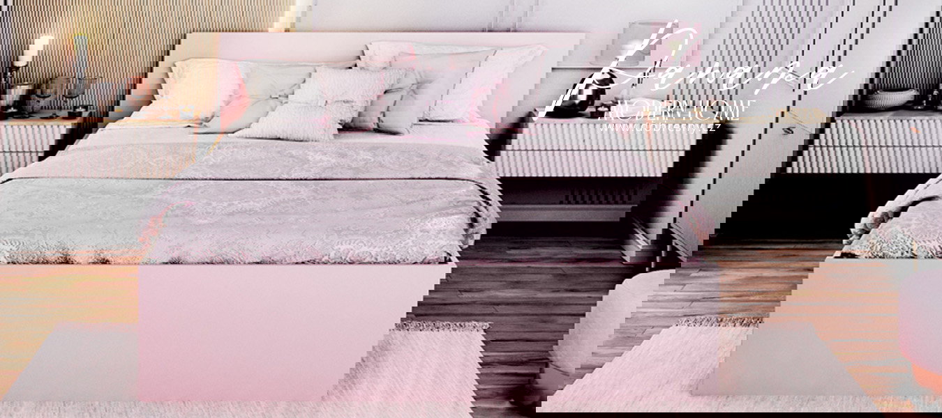 Posteľ PANAMA KLASIK 90x200 + rošt RUŽOVÁ-DUB