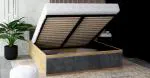 Manželská postel PANAMA T 180x200 se zvedacím kovovým roštem DUB ŠEDÁ