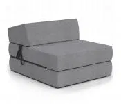 Rozkládací křeslo SUZI TRINITY 14cm světle šedá
