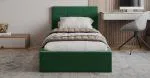 Čalouněná postel RINO 90x200 cm s kovovým roštem zelená