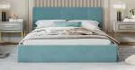 Čalouněná postel RINO 160x200 cm s kovovým roštem tyrkysová