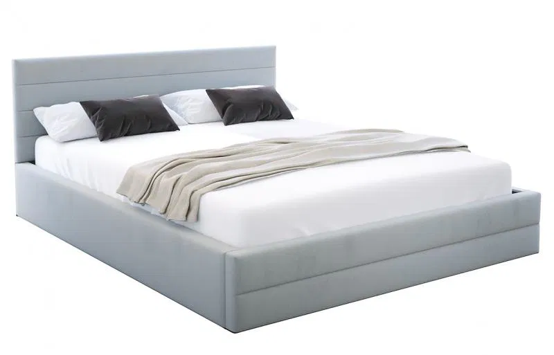 Luxusní postel TOPAZ trinity 90x200 s kovovým roštem ŠEDÁ