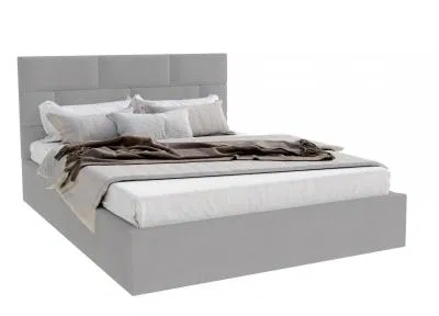 Luxusní postel PASADENA 90x200 s kovovým roštem ŠEDÁ