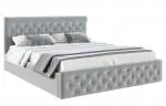 Luxusní postel CHICAGO TRINITY 120x200 s kovovým zdvižným roštem SVĚTLE ŠEDÁ