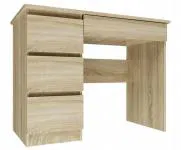 Psací stůl se 4 zásuvkami MIJAS dub sonoma, levý