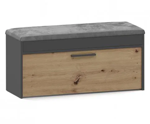 Botník s lavicí PARMA DUB ARTISAN/ŠEDÁ