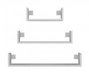 Sada 3 nástěnných polic MOBI bílá